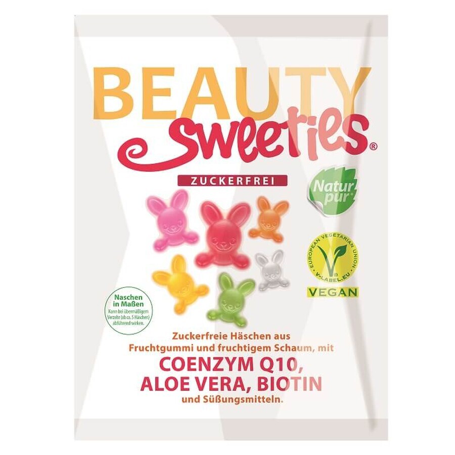 Gominolas sin azúcar Conejos, 125 g, Beauty Sweeties