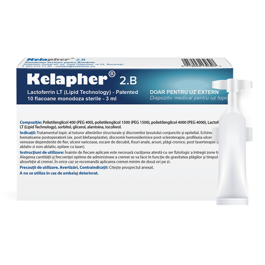 KELAPHER 2B crema de tratamiento con nano-lactoferrina 15%, 30 ml, Solartium