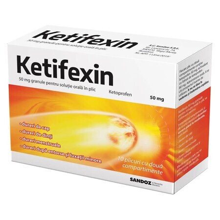 Ketifexin 50 mg gránulos para solución oral, 10 sobres, Sandoz