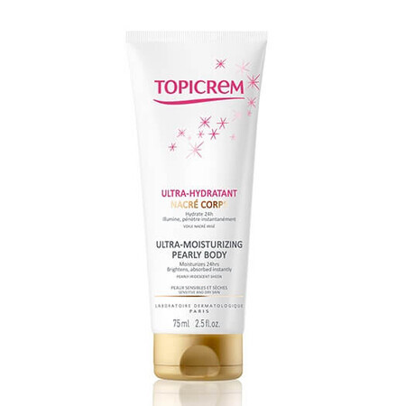 Loción corporal ultrahidratante Pearly Topicrem, 75 ml, NIGY