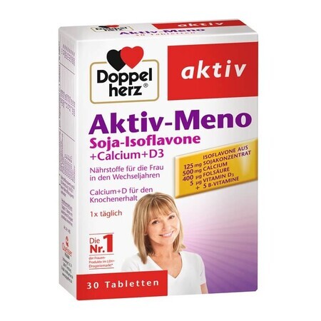 Aktiv-Meno Soia-Isoflavone + Calcio + Vitamina D3, 30 compresse, Doppelherz