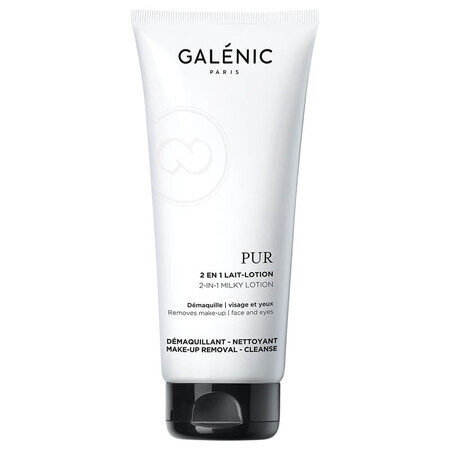 Leche limpiadora pura 2 en 1 para rostro y ojos, 200 ml, Galenic