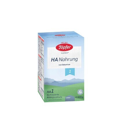 Hypoallergenes Milchpulver HA1, ab Geburt, 600g, Topfer