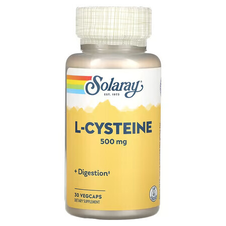 L-cisteína 500 mg Solaray, 30 cápsulas, Secom