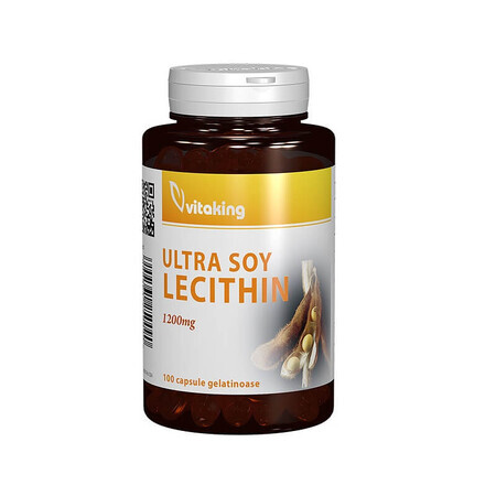 Lecitina Forte 1200 mg, 100 cápsulas, VitaKing