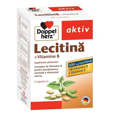 Lecithin+Vitamin B und E, 40 Kapseln, Doppelherz