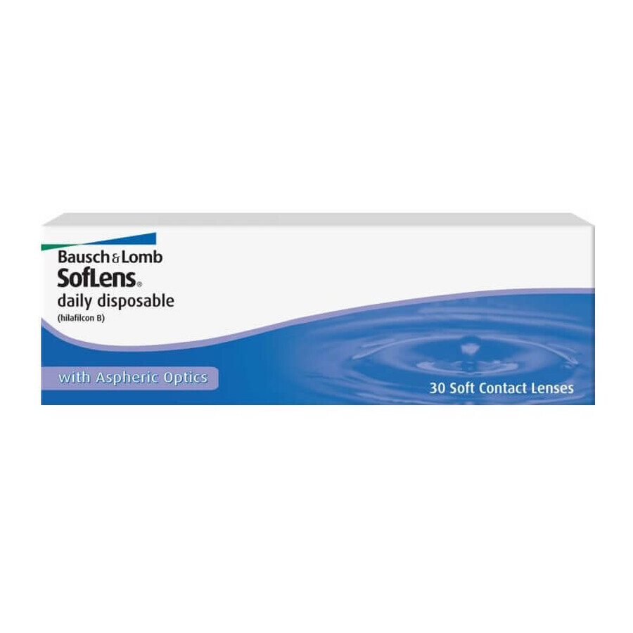 Lentile de unică folosință, SofLens 1 Day, -00.50, 30 bucăți, Bausch Lomb