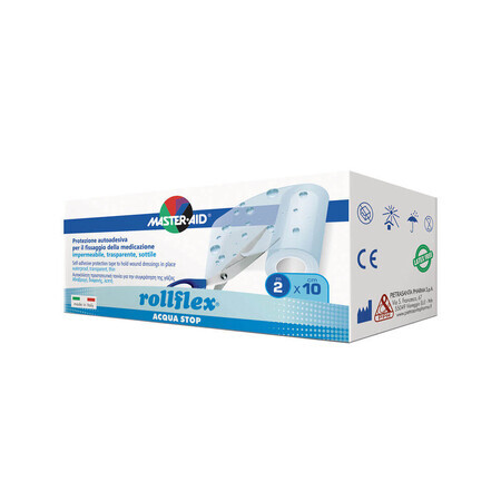 Master-Aid Rollflex Acqua Stop Protezione Per Fissaggio Medicazioni m 2 x 10 cm