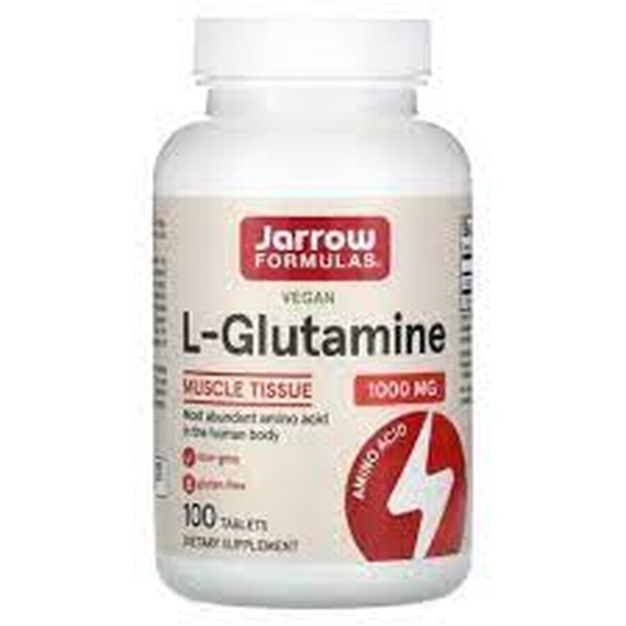 L-Glutamina 1000mg, Jarrow Formulas, 100 comprimido, Secom