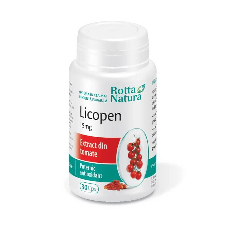 Licopeno 15 mg, 30 cápsulas, Rotta Natura