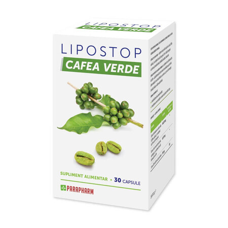 Lipostop Cafea Verde, 30 capsule, Parapharm