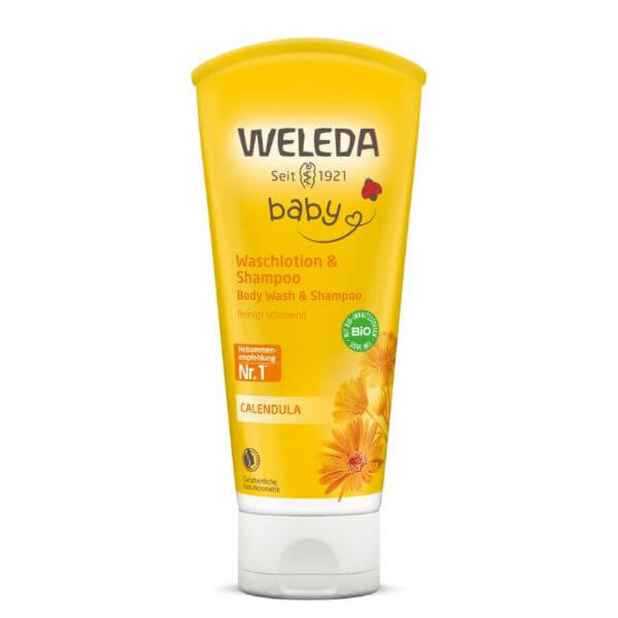 Loción limpiadora y champú caléndula, Bebé, 200ml, Weleda