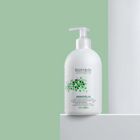 Lozione per il corpo per pelli molto secche Keratolin Body 12% Urea, 400 ml, Biotrade