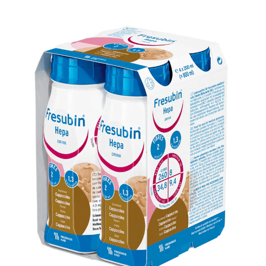 Speciale voeding - Hepa, 200 ml x 4, Fresenius Kabi Duitsland