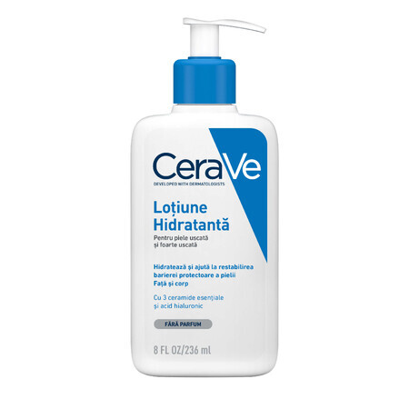 Loción hidratante facial y corporal para pieles secas y muy secas, 236 ml, CeraVe