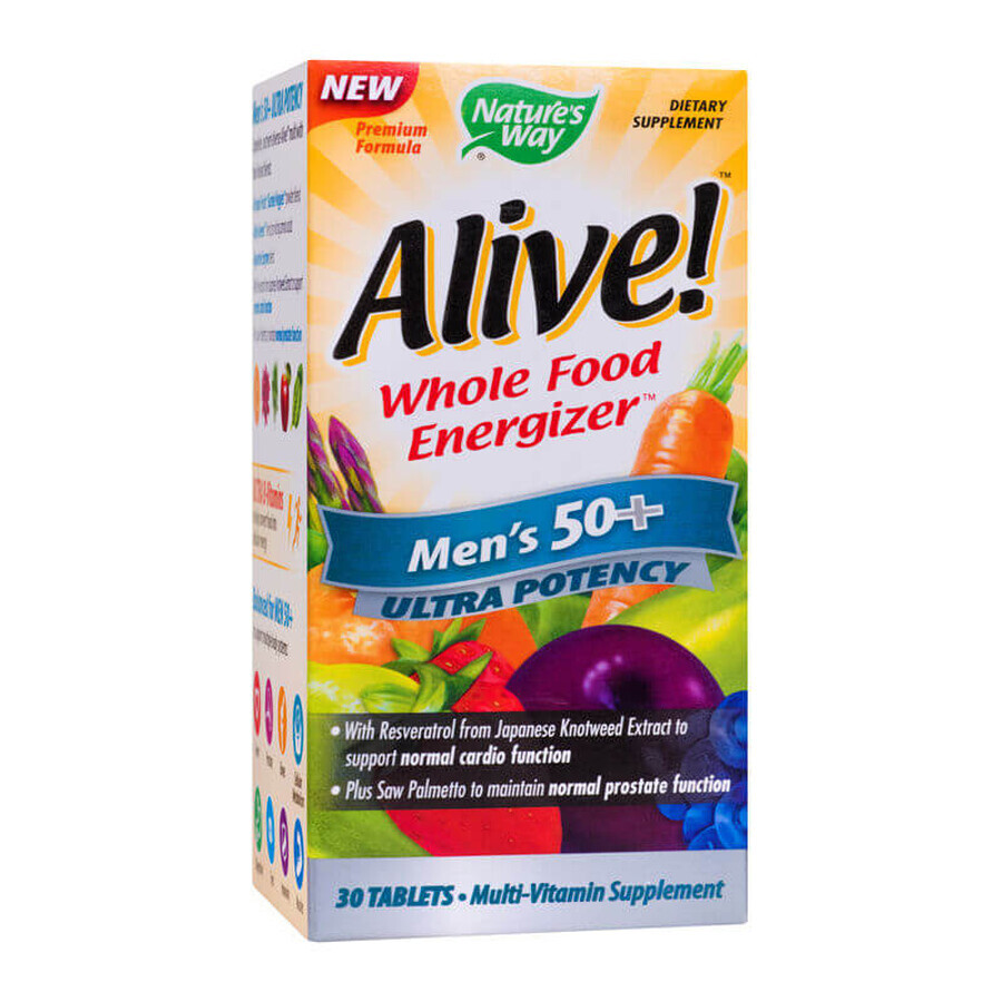 Alive Once Daily Mens 50+ Ultra Nature's Way, 30 tabletten, Secom