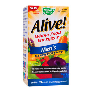 Alive Once Daily Mens Ultra Potency Nature's Way, 30 comprimido, Secom