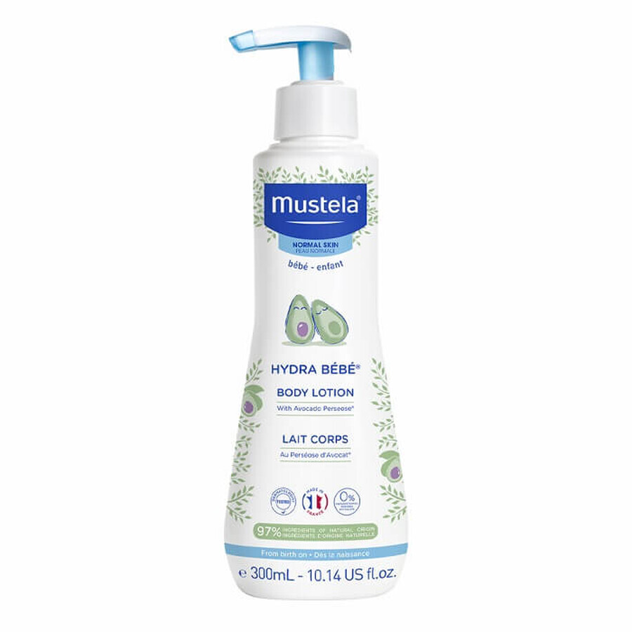 Hydra Bebé Loción Corporal Hidratante Piel Normal, 300 ml, Mustela