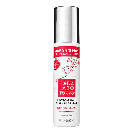 Superhydrator No.1 Loción facial hidratante sin perfume con ácido superhialurónico, 150 ml, Hada Labo Tokio