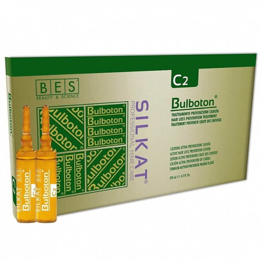 Lotion zur Vorbeugung von übermäßigem Haarausfall Silkat Bulboton C2, 12x10 ml, Bes Beauty&Scienece