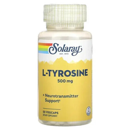 L-Tirosina 500mg Solaray, 50 cápsulas, Secom