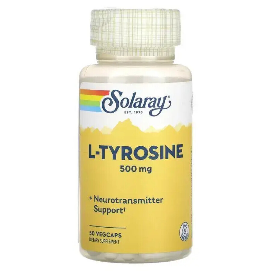 L-Tyrosine 500mg Solaray, 50 capsule, Secom