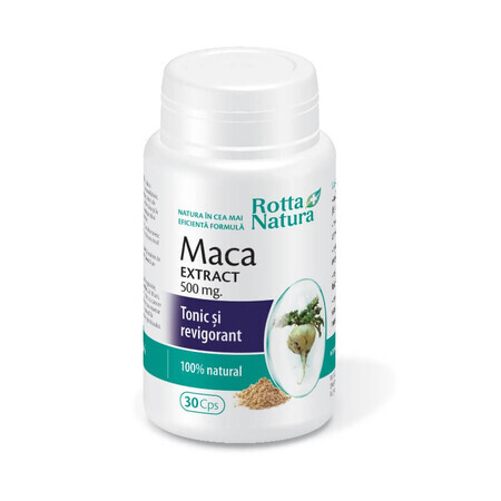 Extracto de maca 500 mg, 30 cápsulas, Rotta Natura