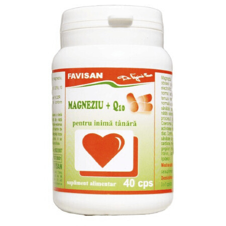 Magneziu + Q10, 40 capsule, Favisan