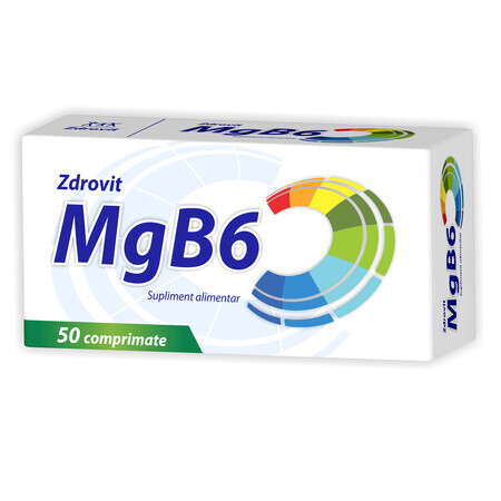 Magnesio + Vitamina B6, 50 comprimidos, Zdrovit