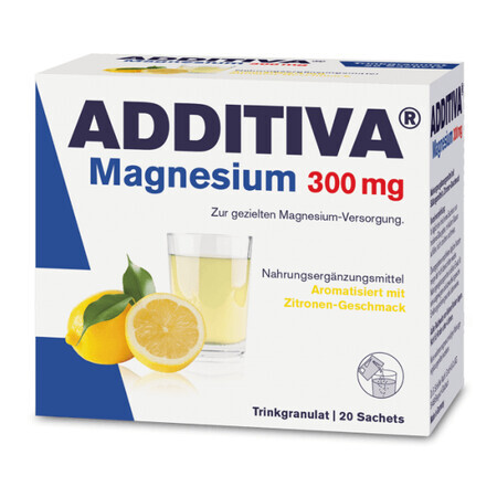 Magnesio 300 mg Additiva, 20 sobres, Dr. Scheffler