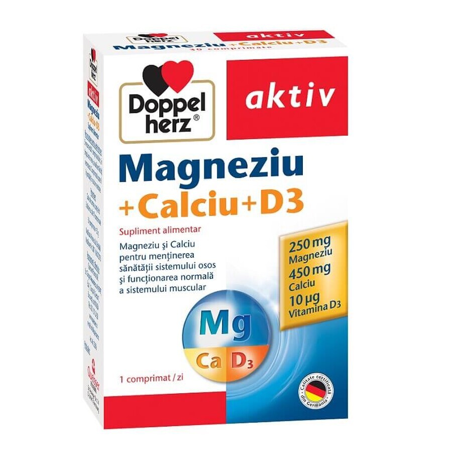 Magnesio Calcio D3, 30 comprimidos, Doppelherz comentarios