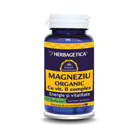 Organic Magnesium with Vitamin B complex, 60 capsules, Herbagetica