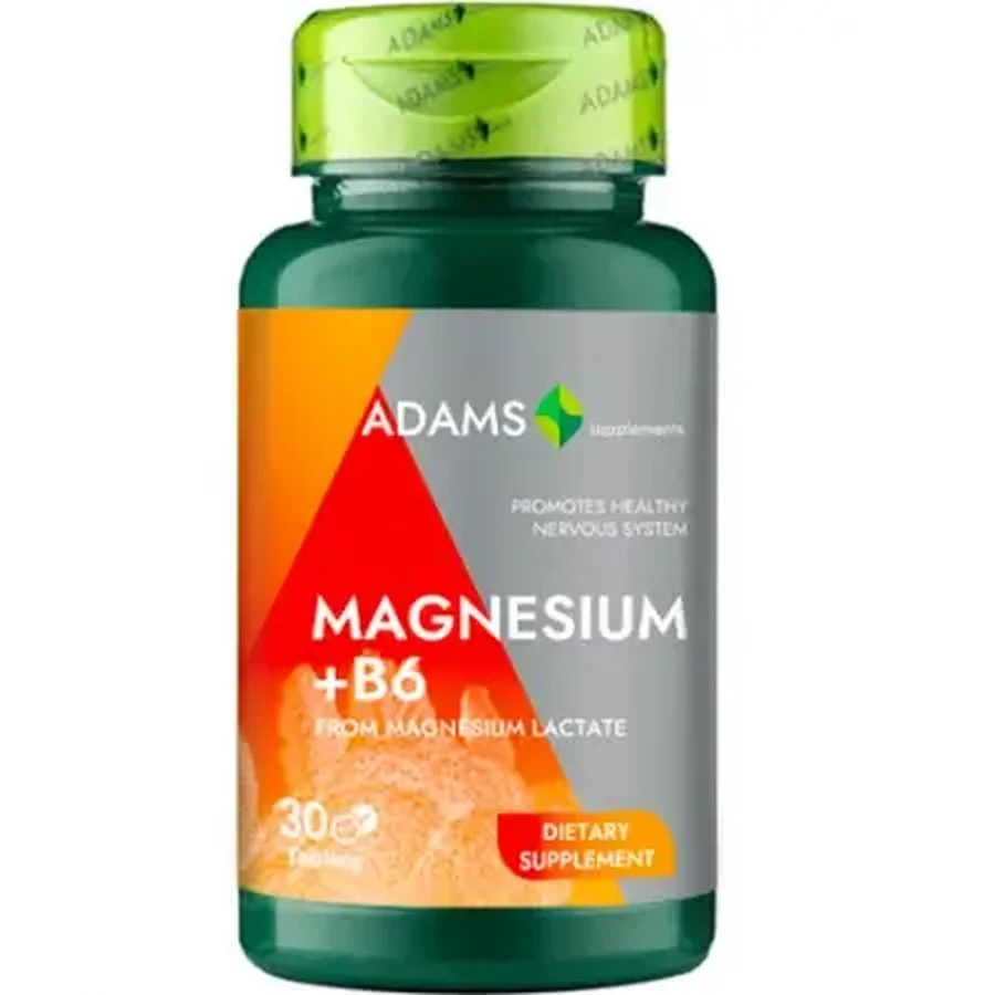 Magneziu+B6, 30 tablete, Adam Vision