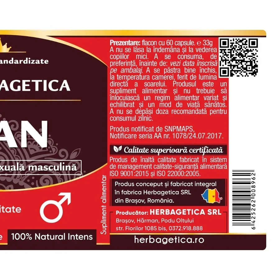 Man Zen Forte, 60 kapsułek, Herbagetica: ceny i cechy