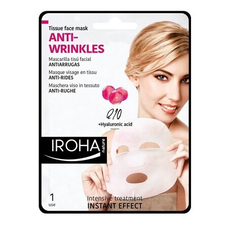 Anti-rimpel gezichtsmasker op textiel, 23 ml, Iroha