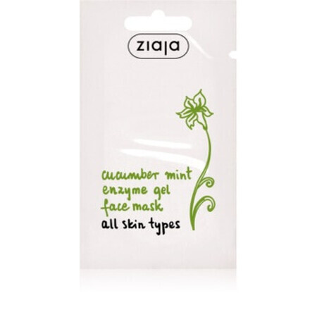 Maschera gel con enzimi di papaya e cetriolo Cetriolo Menta, 7 ml, Ziaja