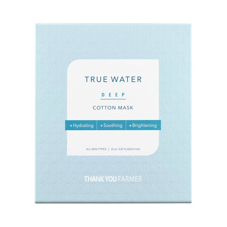 Maschera idratante True Water Deep Cotton Mask, 25 ml, Grazie Farmer