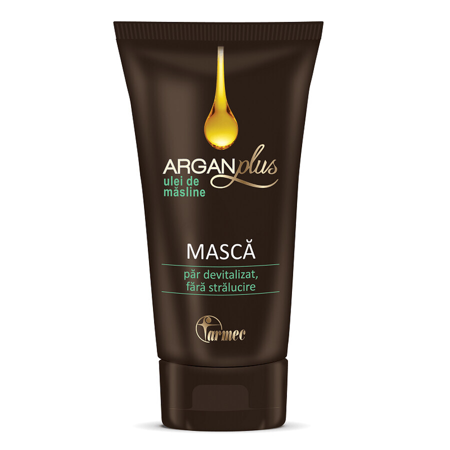 Mascarilla para cabello desvitalizado con aceite de oliva ArganPlus, 150 ml, Farmec