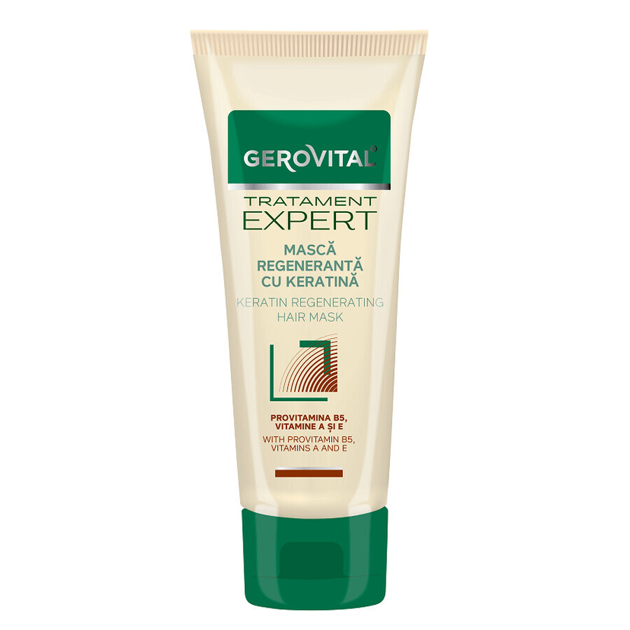 Mascarilla regeneradora con queratina Gerovital Tratamiento Experto, 150 ml, Farmec