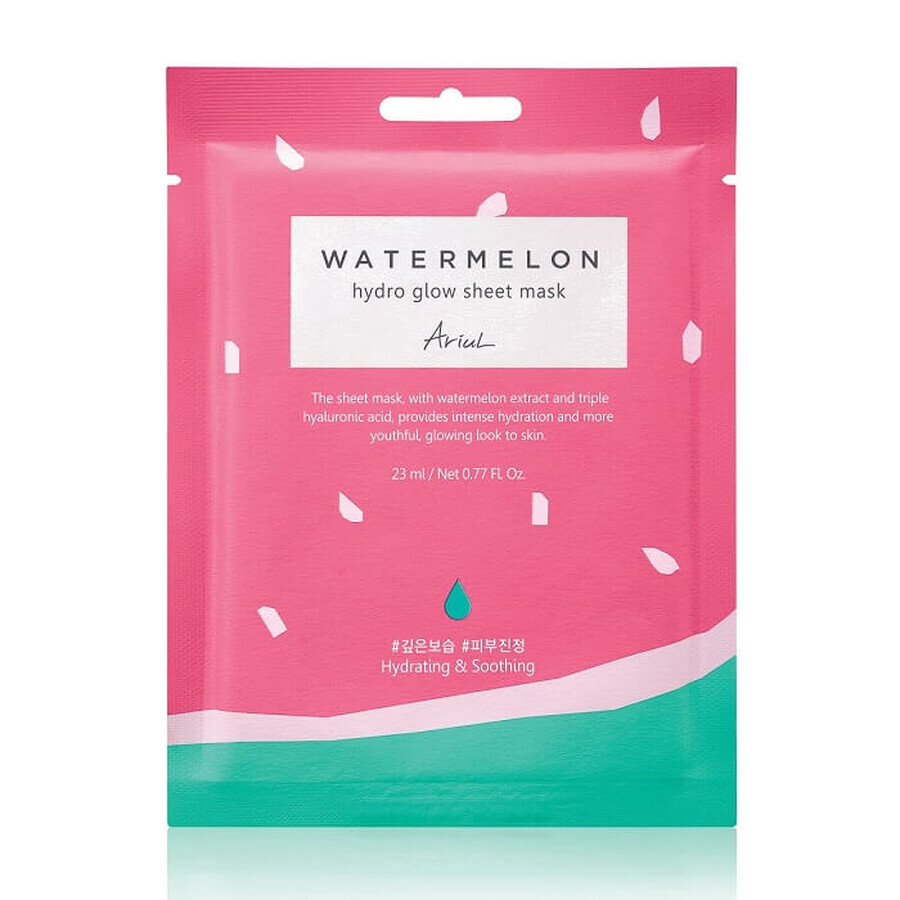 Maschera velina viso con anguria Watermelon Hydra Glow, 55 ml, Ariul