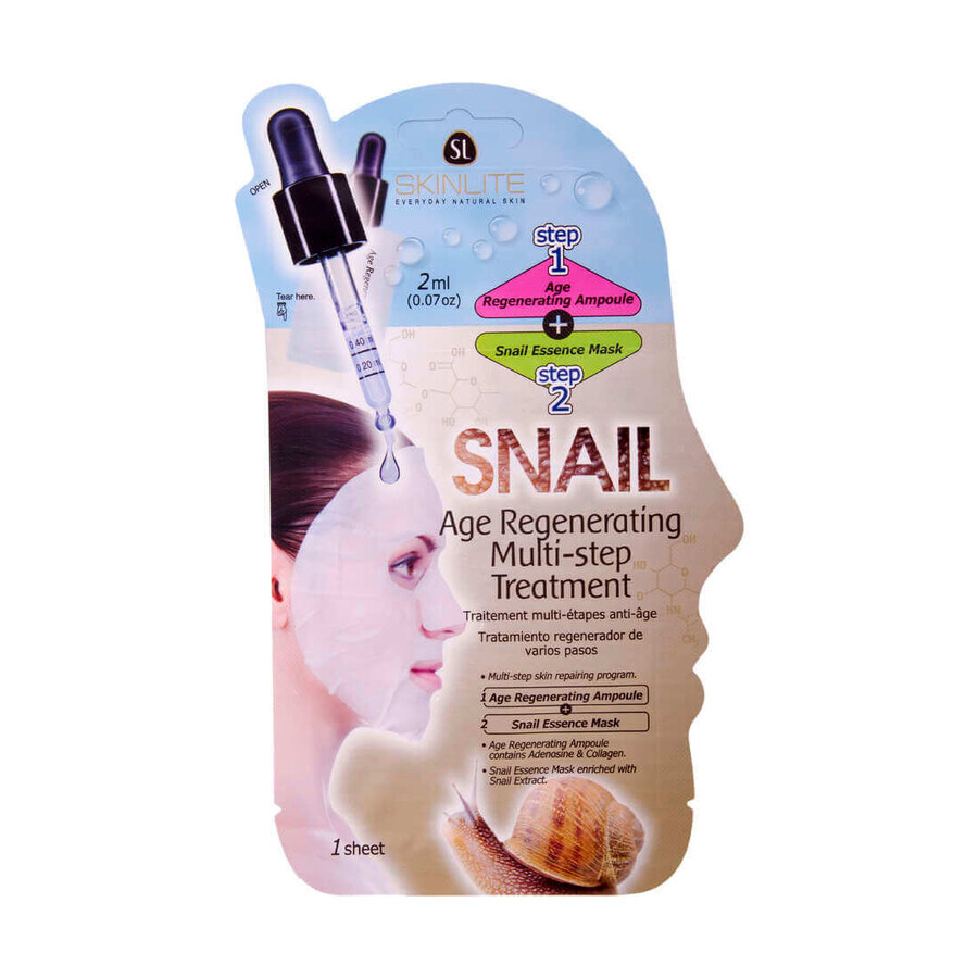 2-step anti-aging treatment mask with snail extract, Skinlite