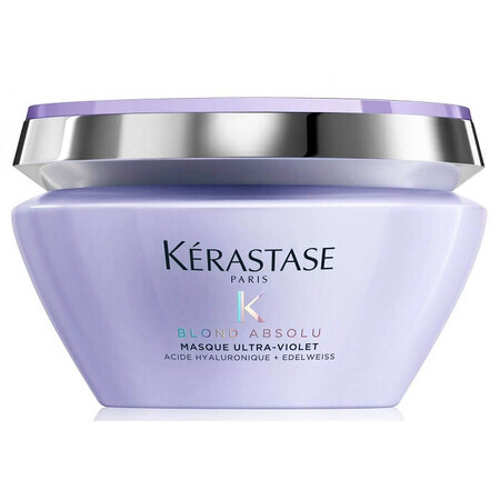 Mascarilla violeta para cabello rubio Blond Absolu Masque Ultra-Violet, 500 ml, Kerastase