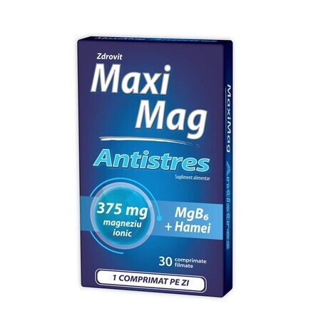 MaxiMag Antiestrés 375 mg, 30 comprimidos, Zdrovit