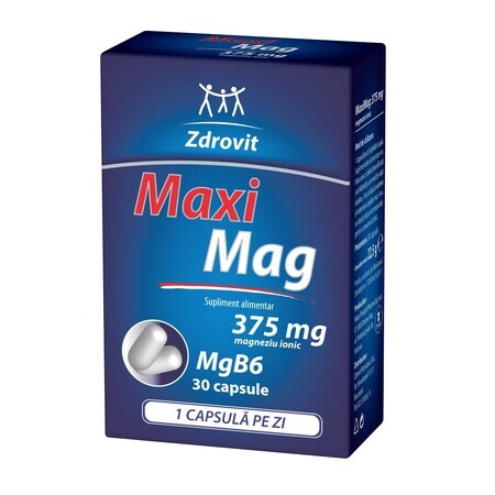 MaxiMag, 375 mg, 30 cápsulas, Zdrovit