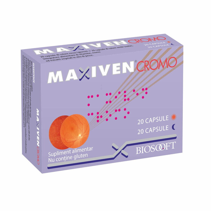 Maxiven Cromo, 20 + 20 capsules, Biosooft