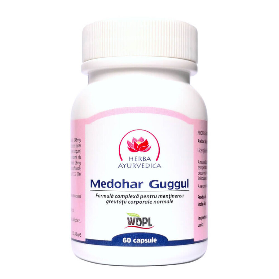 Medohar Guggul, 60 capsule, erbe ayurvediche