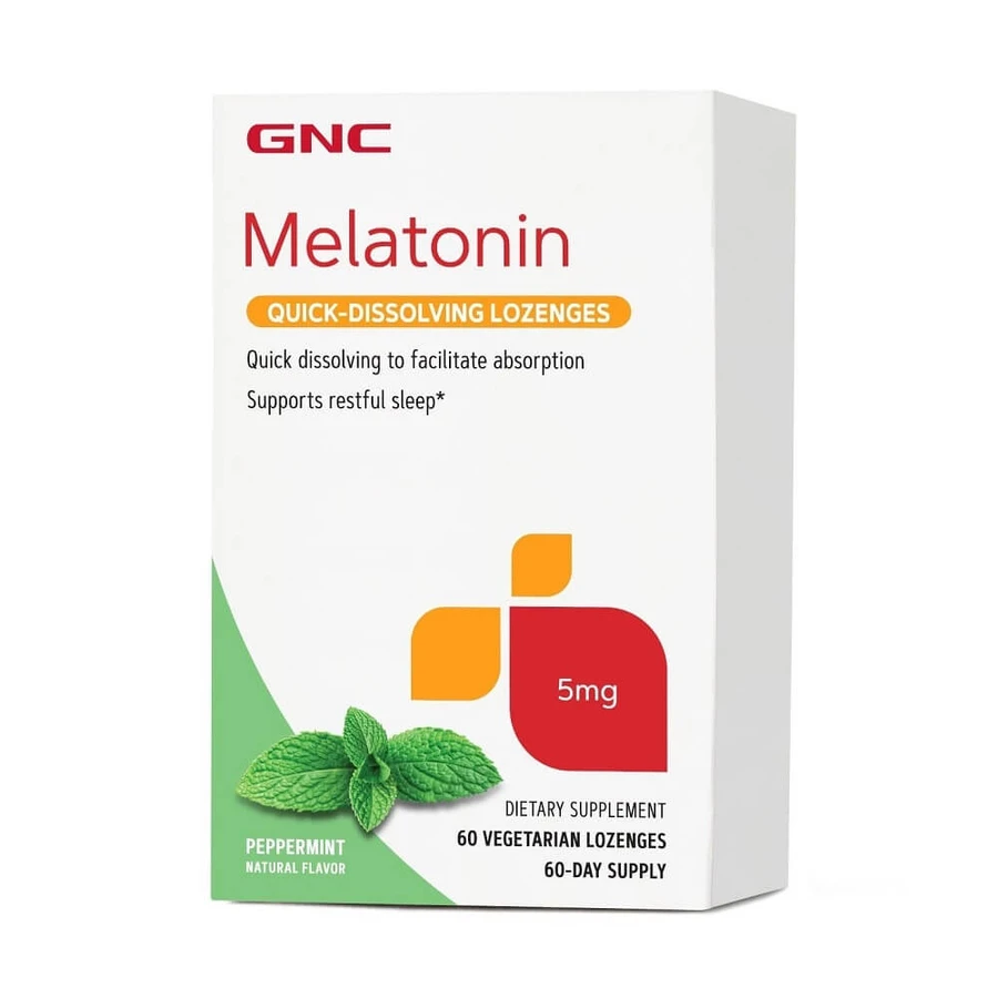 Melatonine met muntsmaak 5 mg (135223), 60 tabletten, GNC