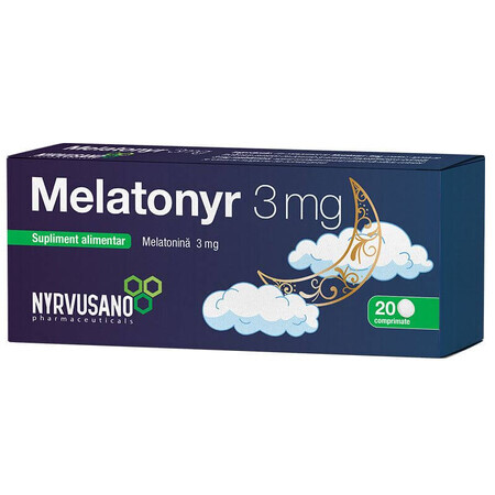 Melatonyr 3 mg, 20 compresse, Nyrvusano