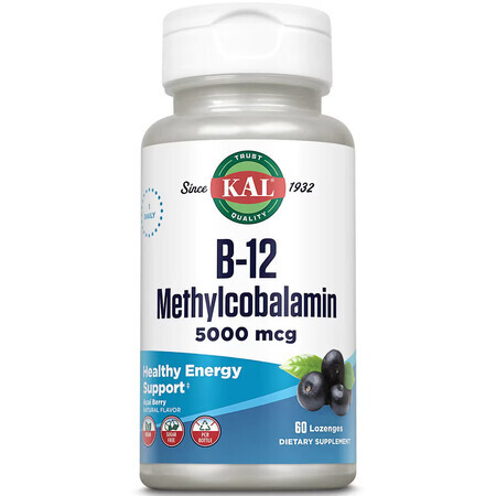 Metilcobalamina (Vitamina B12) 5000mcg Kal, 60 comprimidos, Secom