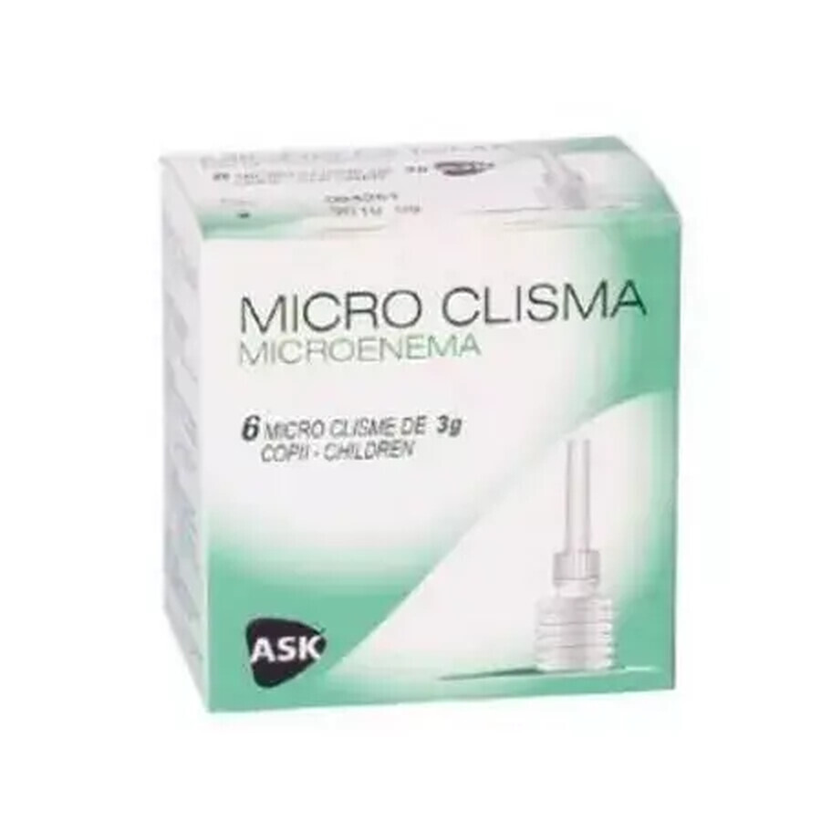 Micro Enema Mikroklistier für Kinder, 6 Fläschchen, Amc Pharma Solutions